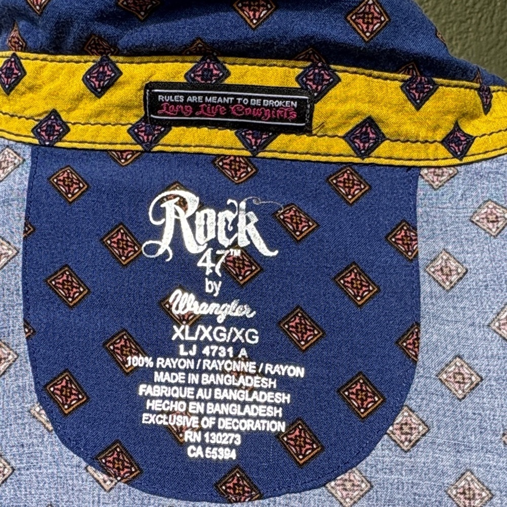 Rock 47 by Wrangler Women’s Snap Button Cowgirl Western Shirt 🤠 - Picture 6 of 7